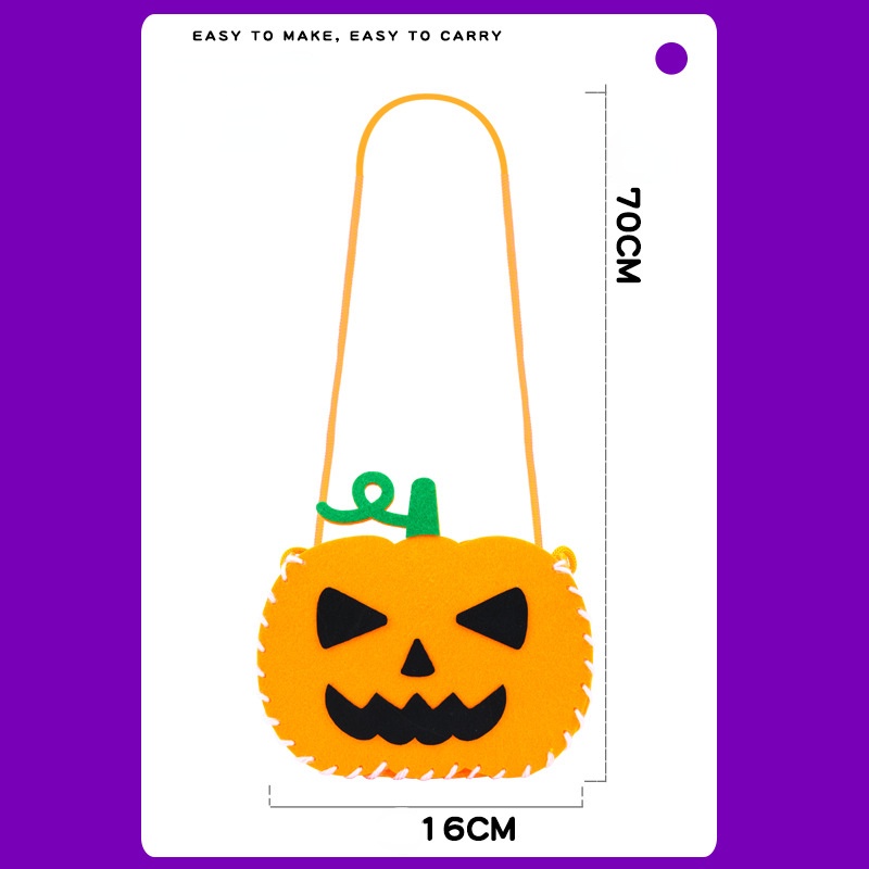 Túi Đựng Kẹo Bằng Vải Không Dệt Trang Trí Halloween Cho Bé