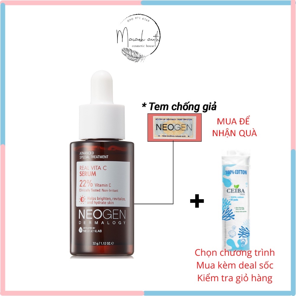 Tinh Chất Mờ Thâm Dưỡng Trắng Vitamin C Neogen SAP Dermalogy Real Vita C Serum 32g