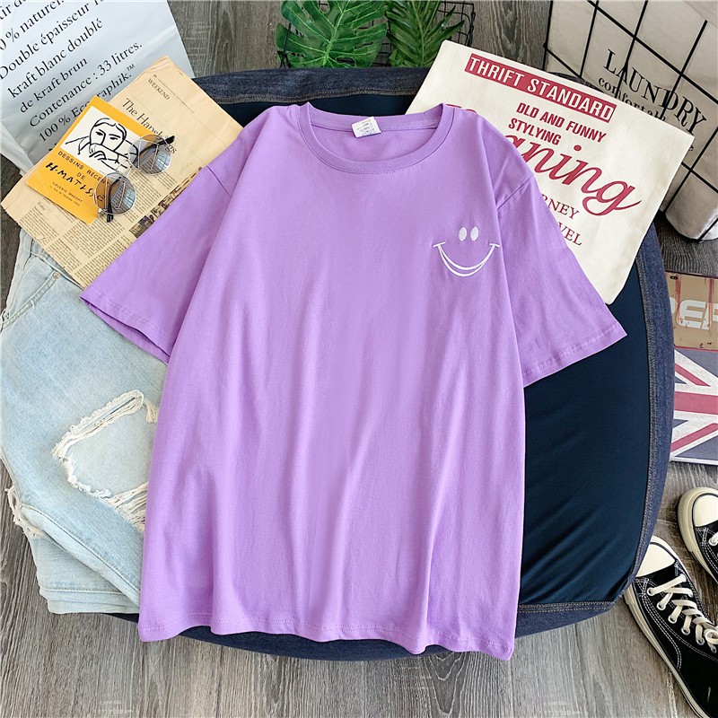 NRVP Áo thun dáng rộng tay ngắn cho nữ