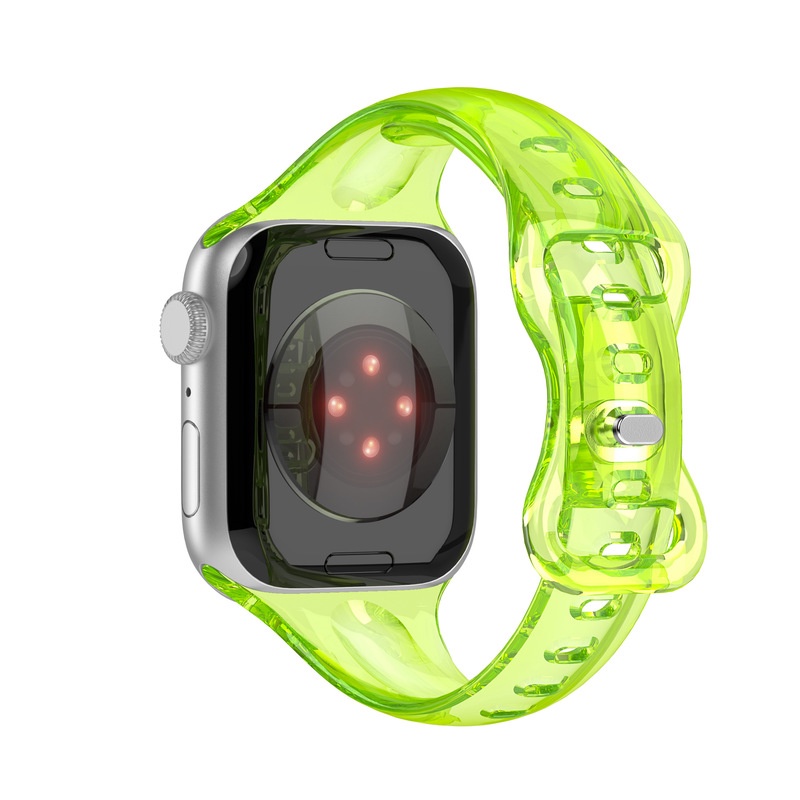 Dây Đeo Bằng Silicone Mềm Trong Suốt Cho Đồng Hồ Apple Watch 45mm 40mm 38mm 41mm 44 iWatch Series 7 / 6 / SE / 5 / 4 / 3