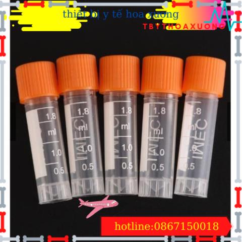 Ống Cryo, Ống LưuTrữ Lạnh Tế Bào 1.8 ml [ Com Bo 100 ống ]