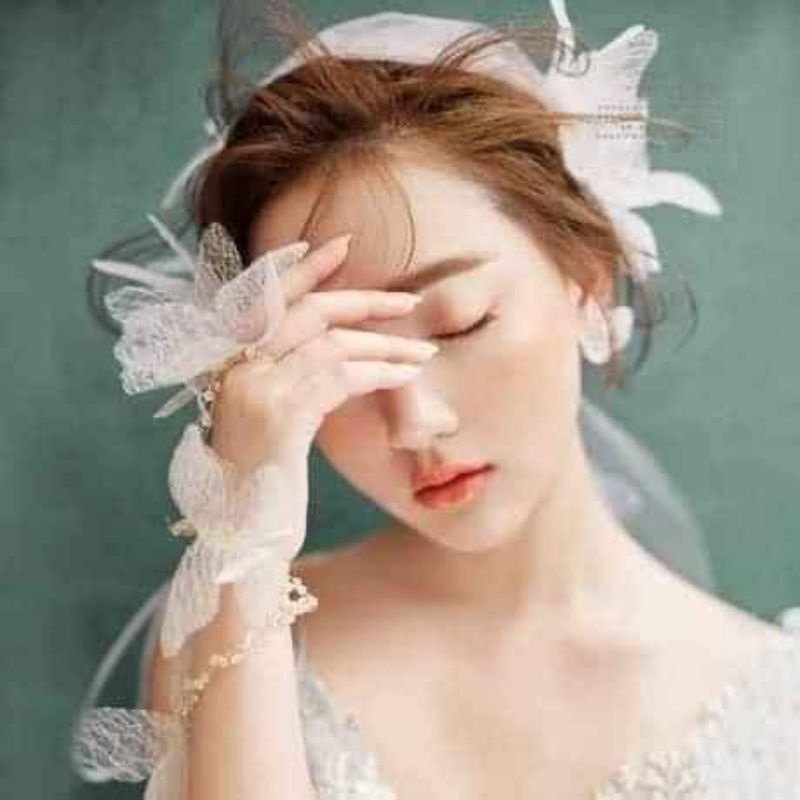 bộ cài voan ( phụ kiện cưới)