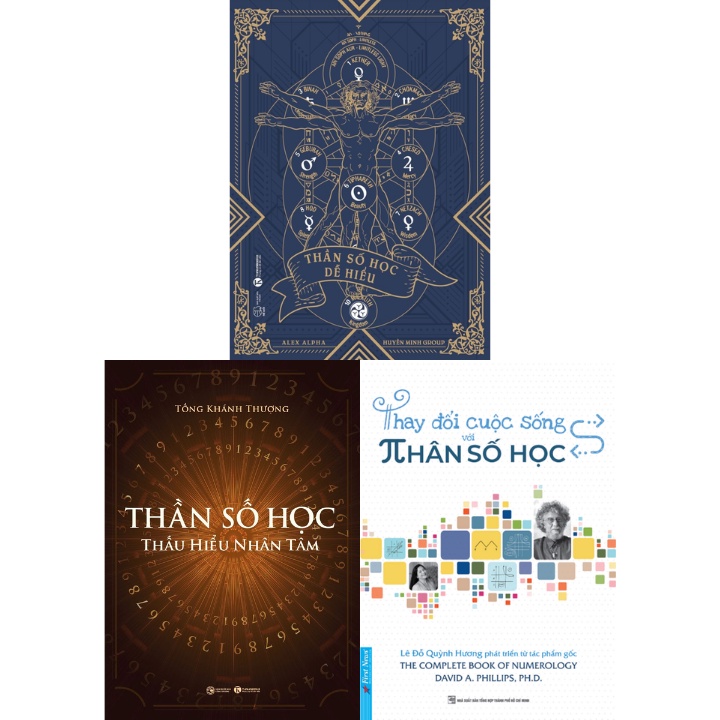 Sách - Combo Thần Số Học Dễ Hiểu + Thần Số Học: Thấu Hiểu Nhân Tâm + Thay Đổi Cuộc Sống Với Nhân Số Học (Bộ 3 Cuốn)