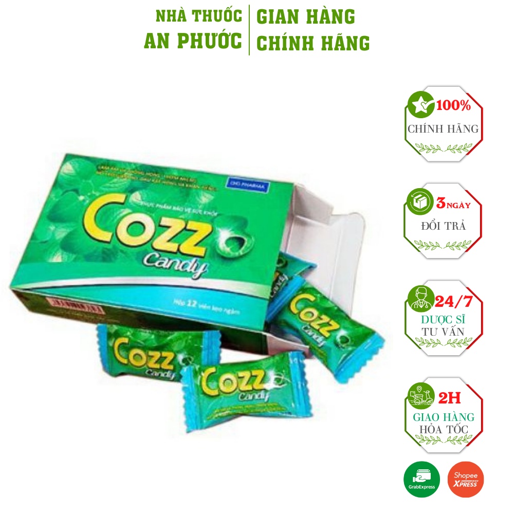 Kẹo Cozz ⚡ CAM KẾT CHÍNH HÃNG ⚡ Giảm Rát Họng Ho Cho Trẻ Em Và Người Lớn Hiệu Qủa (100 viên)