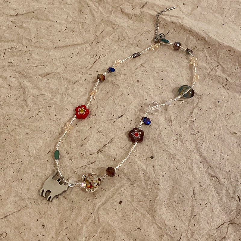 Dây Chuyền Mặt Hình Hoa Và Bướm Đính Ngọc Trai Thời Trang Cho Nữ