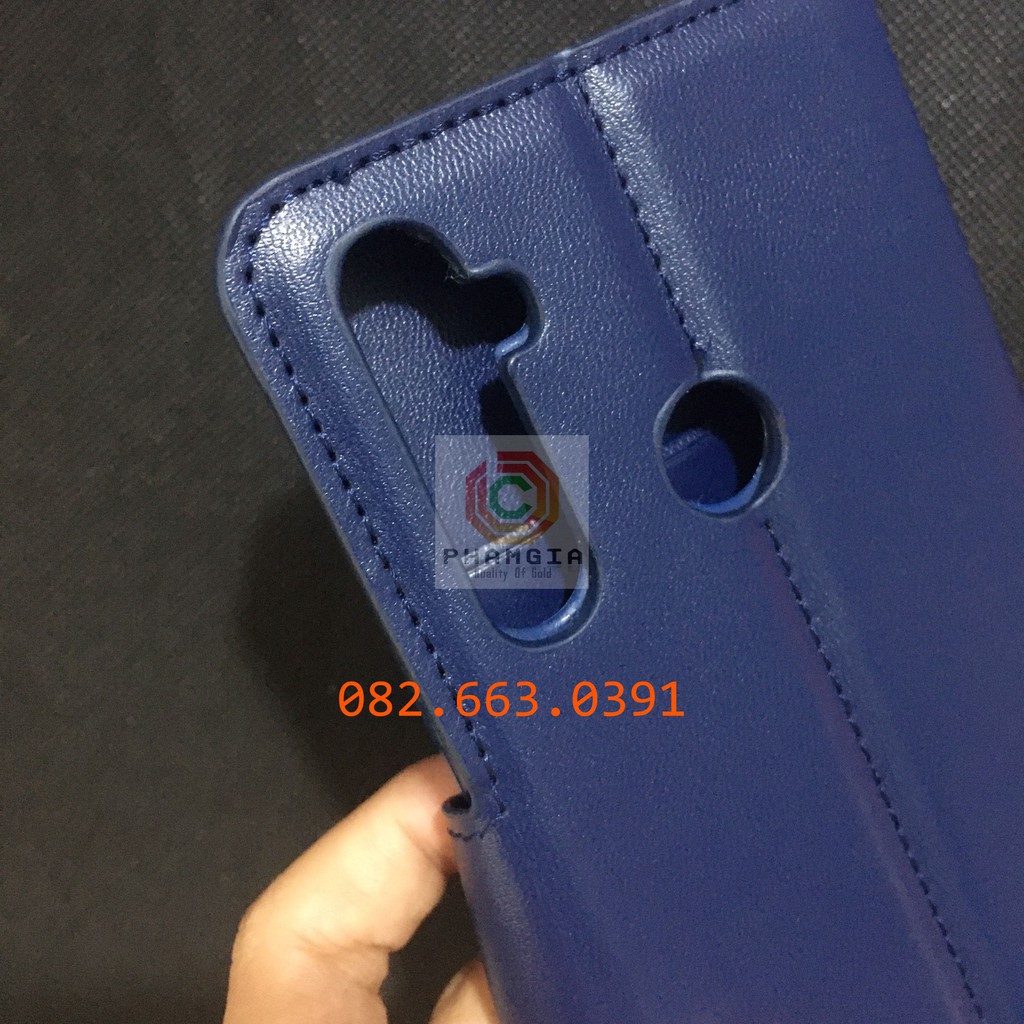 Bao da Realme 5 nắp gập chống đỡ xem phim, có ngăn đựng thẻ tiện lợi