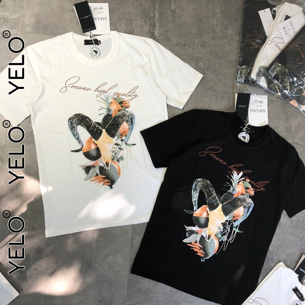 Áo Phông Mùa Hè Áo Thun Nam Tay Lỡ In Hình 3D Kim Ngưu Chất Thun Cotton Thoáng Mát YELO- AC106