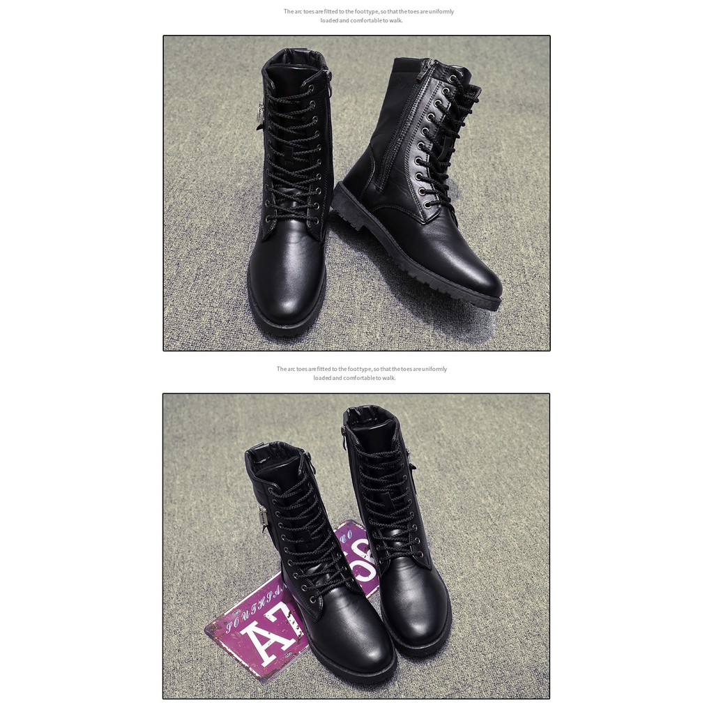 giày bốt cổ cao phong cách hàn quốc | BigBuy360 - bigbuy360.vn