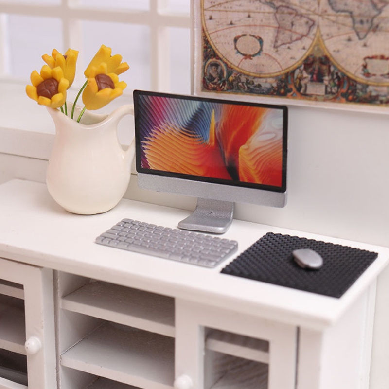 Mô Hình Máy Tính Để Bàn Độc Đáo Trang Trí Nhà Búp Bê