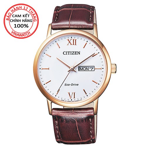 [Mã FARSBR243 giảm 15% đơn 249K] Đồng hồ Nam Citizen dây da Eco-Drive (Năng Lượng Ánh Sáng) kính Sapphire BM9012-02A