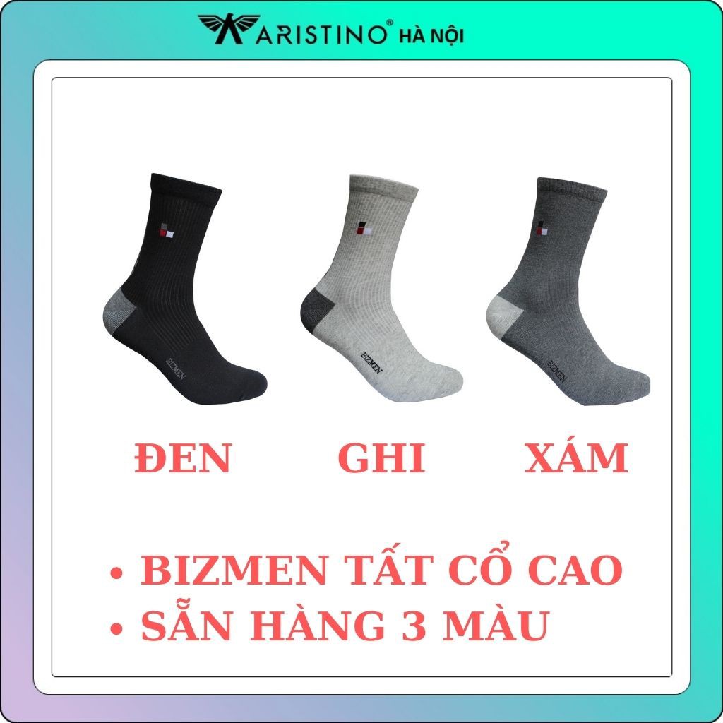 Tất cổ cao nam BIZMEN cao cấp kháng khuẩn- chọn màu thoải mái BSC01808