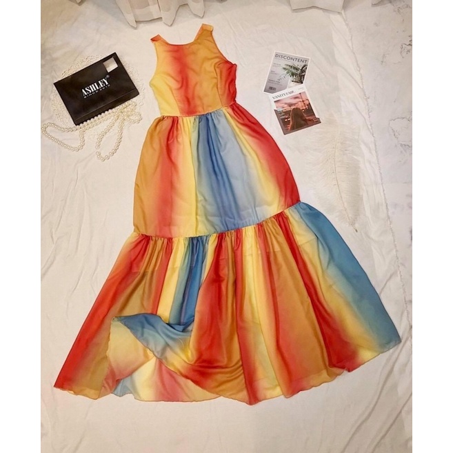 😉😉NEW TAG ĐẦM MAXI PHỐI MÀU ASHLEY