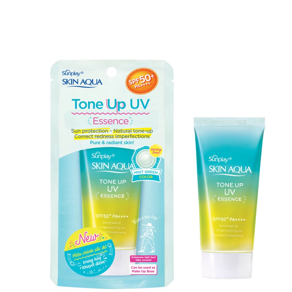 Tinh chất chống nắng dưỡng ẩm nâng tông che khuyết điểm Sunplay Skin Aqua Tone Up UV Essence