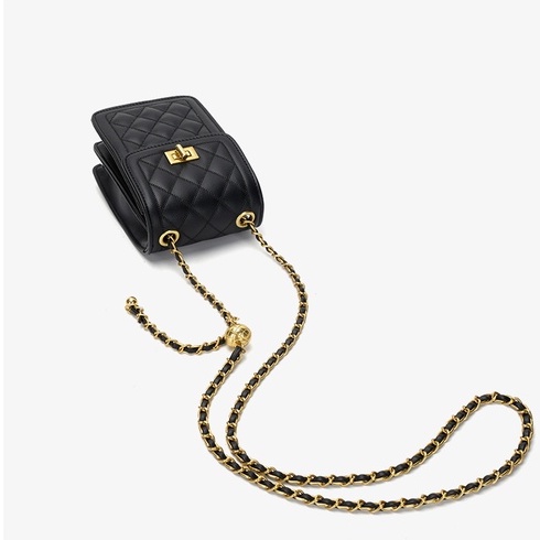 🌸Hàng Order🌸 Túi Xách Nữ CEEKAY Da Họa Tiết Nắp Gập Gài Quai Da Phối Xích Quả Lắc Sang Chảnh Nữ Tính 🌸Hàng Quảng Châu