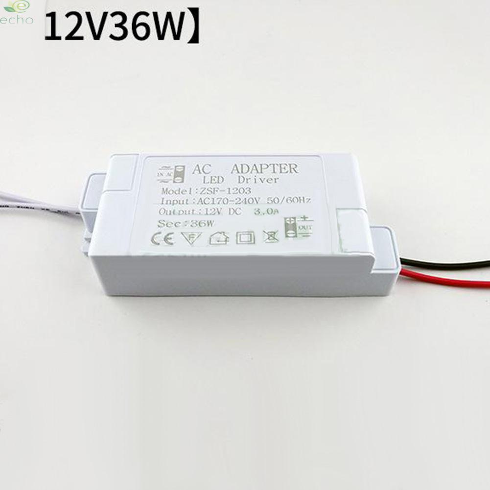 ECHO~LED Driver Adapter 12W/24W/36W AC220 -240V To DC12V For Led Strip Light#Ready Stock