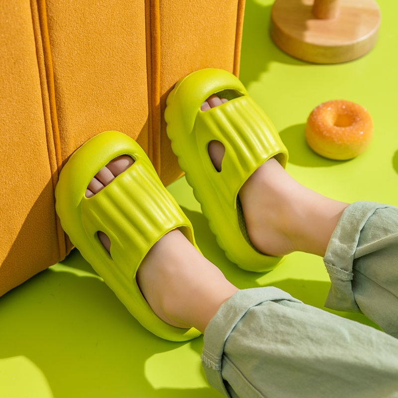 Dép Đi Trong Nhà Đế Dày Màu Sắc Trơn Chống Thấm Nước Dành Cho Trẻ Em