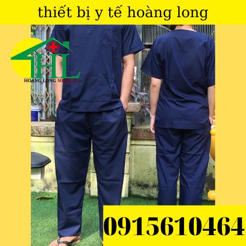 Bộ scrubs bác sĩ, quần áo y tế xanh navy nam, nữ các size S M L XL