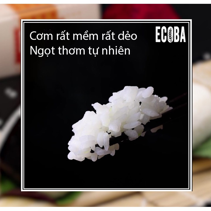 Gạo Nhật hữu cơ nấu cháo cho bé - ECOBA Sakura 1kg