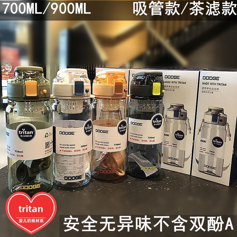 Bình Đựng Nước 700ml/900ml Có Ống Hút Và Tay Cầm Tiện Dụng