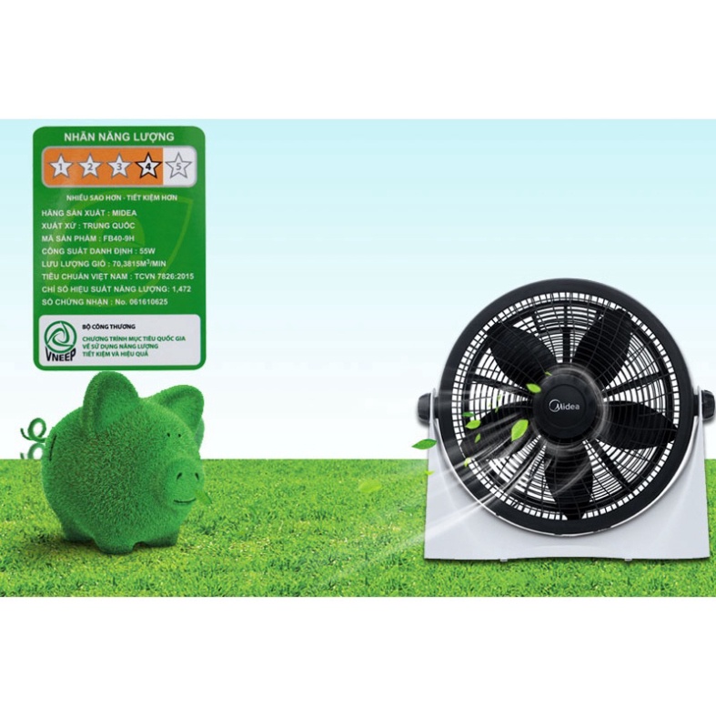 (QUÀ TẶNG HẤP DẪN 0đ) Quạt hộp Midea FB40-9H HÀNG CHÍNH HÃNG BẢO HÀNH 12 THÁNG