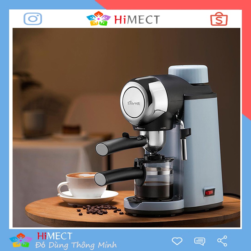 Máy Pha Cà Phê Espresso đánh kem tự động thưởng thức nhiều loại cafe khác nhau Bear KFJ-A02N1- HiMect