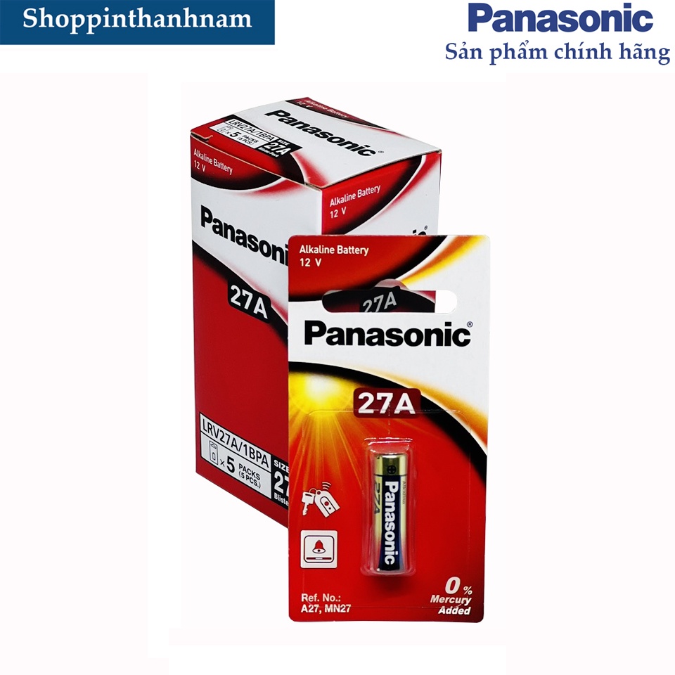 Pin A27 Panasonic 12V chính hãng thay pin cửa cuốn , chuông cửa