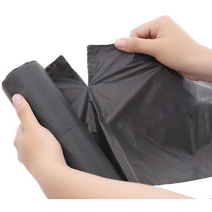 Cuộn túi đựng rác tiện lợi màu đen tự phân hủy an toàn với môi trường size 55x65cm
