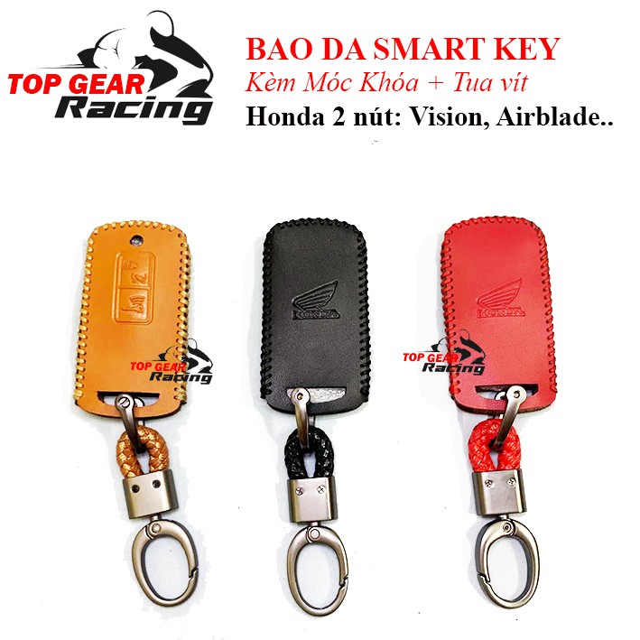 Bao Da Smartkey Kèm Móc Khóa Cùng Tone Màu Cho SH, LEAD, AIR BLADE, VARIO <TOPGEAR>