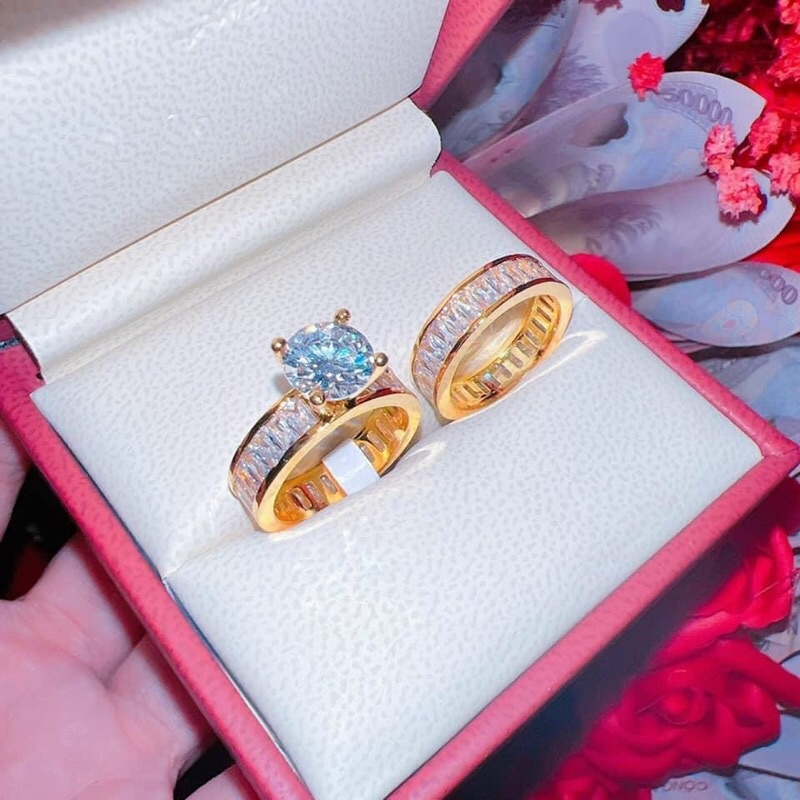 Nhẫn full đá bagguet mịn không cộm tay siêu sáng Kami