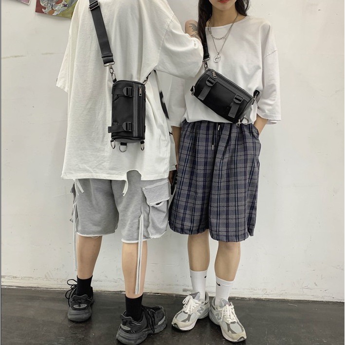 HeyMister - Túi đeo chéo hình trụ vải Oxford chống nước cá tính HeyMister Unisex HM15