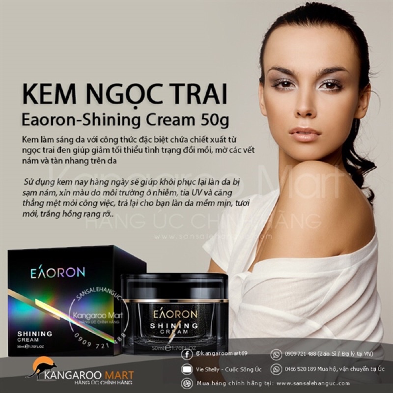 Bộ Kem Dưỡng Trắng Giảm thâm nám ngày và đêm Eaoron 50ml của Úc