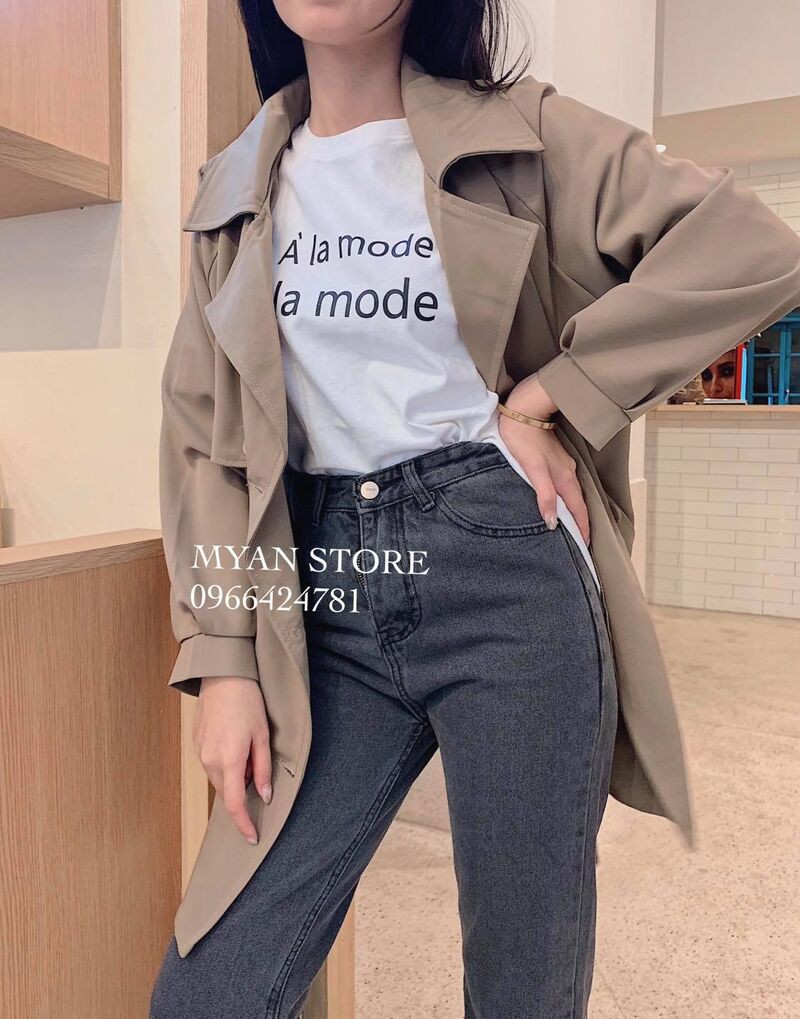 Trend coat dáng ngắn kèm đai (2m-808) A102005