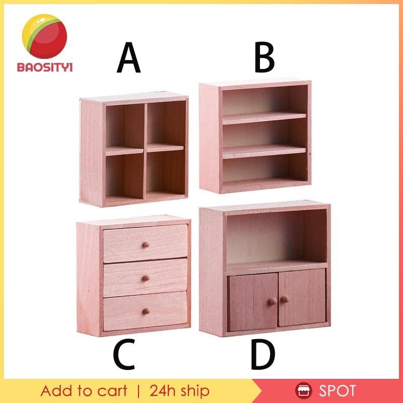 Tủ Gỗ Mini Tỉ Lệ 1:12 Trang Trí Nhà Búp Bê