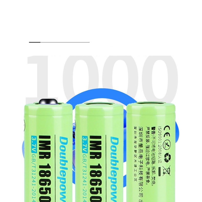Pin sạc 18650 3,7V - 12580mWh chính hãng Doublepow công suất cao - Hàng xuất khẩu