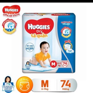 Tã quần huggies sz m74/l68/xl62/xxl56