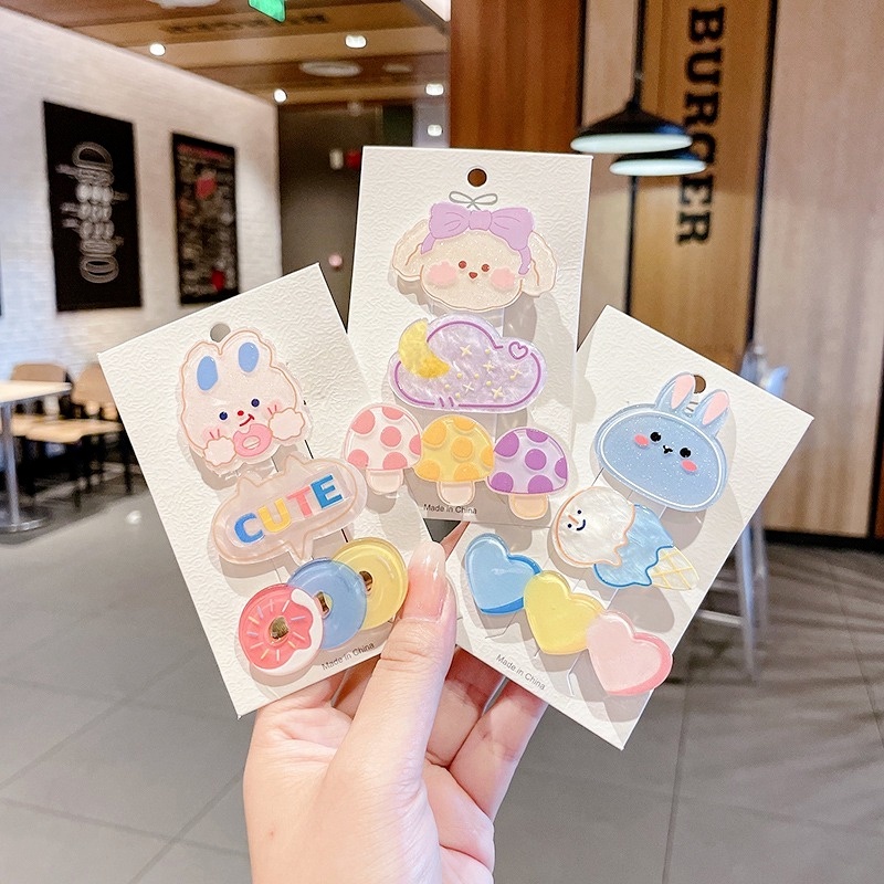 Kẹp tóc hình chú gấu hoạt hình dễ thương phong cách Hàn Quốc