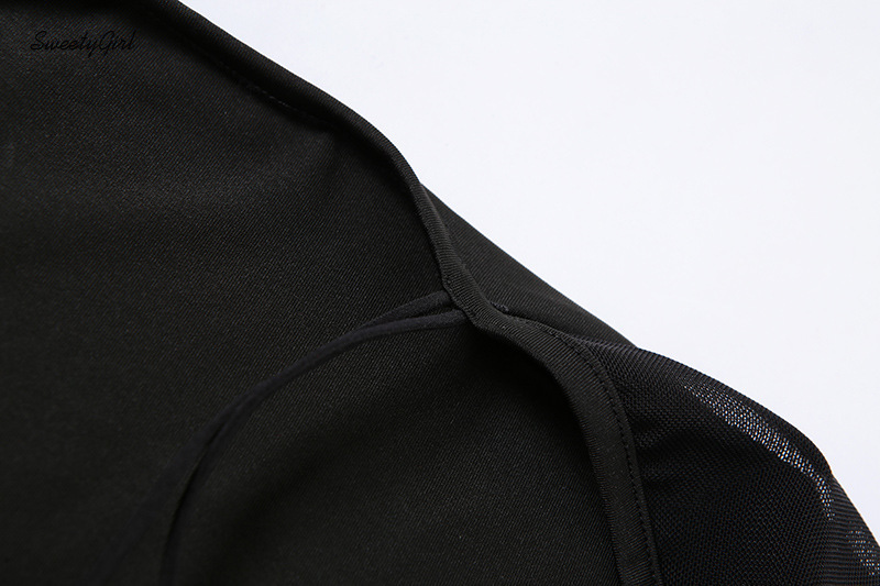 Áo Nữ Tay Dài Dáng Ôm Màu Trơn Xuyên Thấu Thời Trang