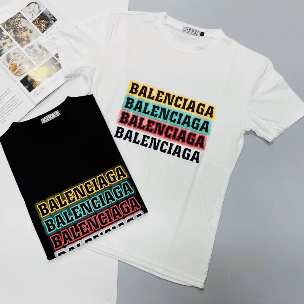 áo thun nam cổ tròn phối họa tiết chữ nhiều màu sành điệu thời trang VLTN4