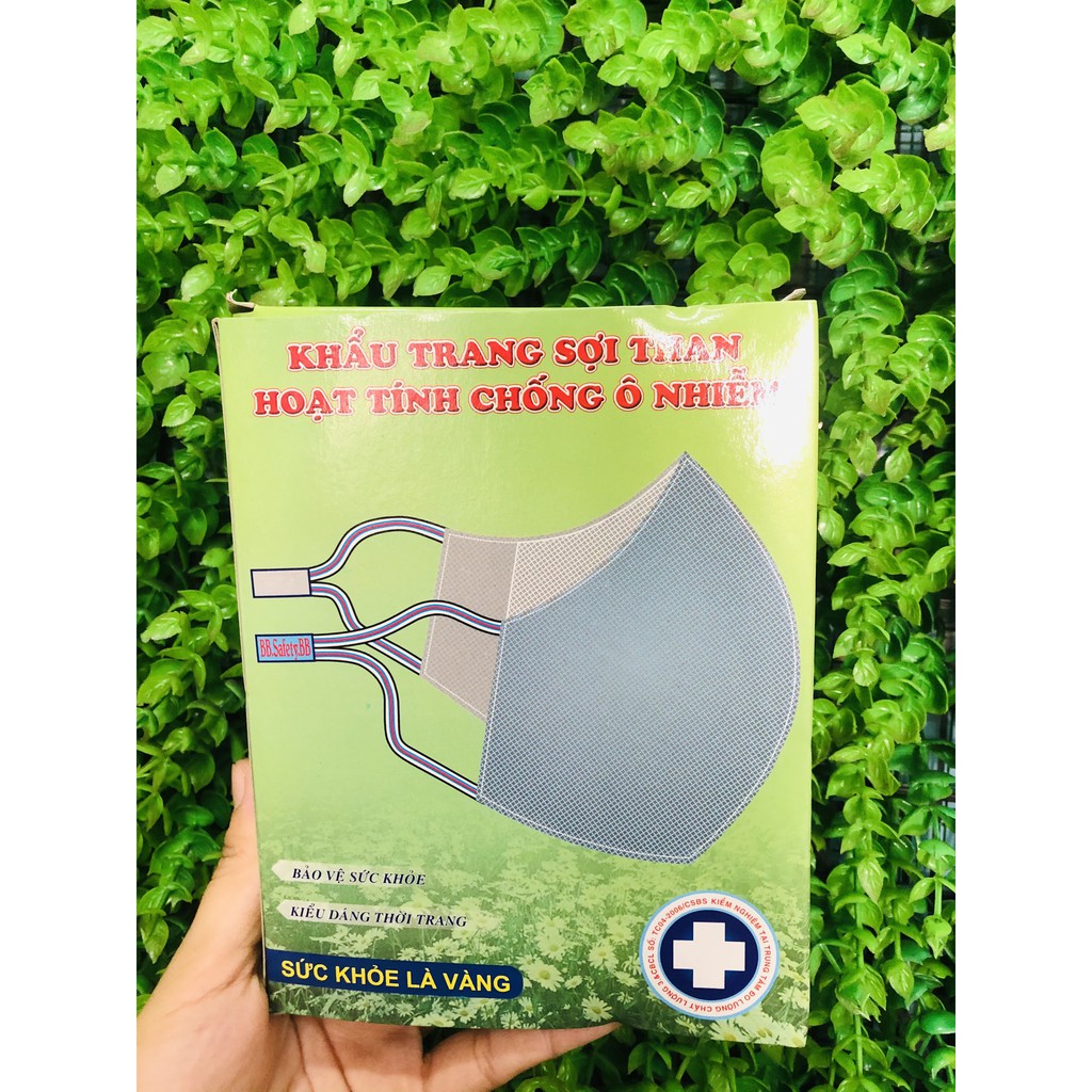 Khẩu Trang Sợi Than Hoạt Tính 3 Lớp BB.Safety.BB