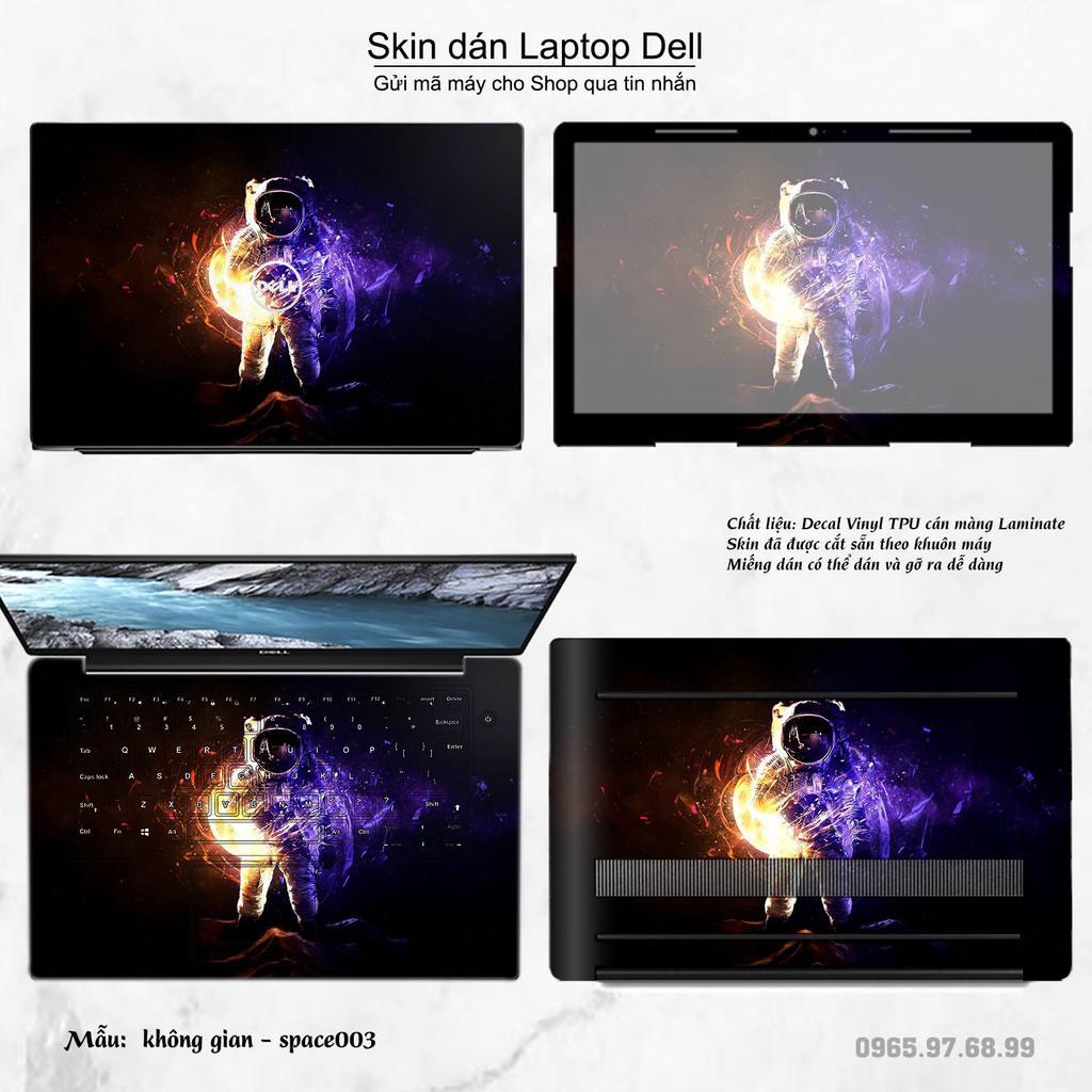 Skin dán Laptop Dell in hình không gian (inbox mã máy cho Shop)