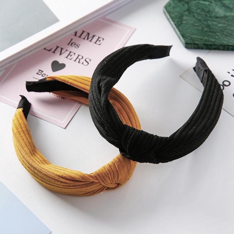 Băng Đô Cài Tóc Bản Rộng Màu Sắc Đơn Giản Phong Cách Hàn Quốc Chống Trượt Tiện Dụng