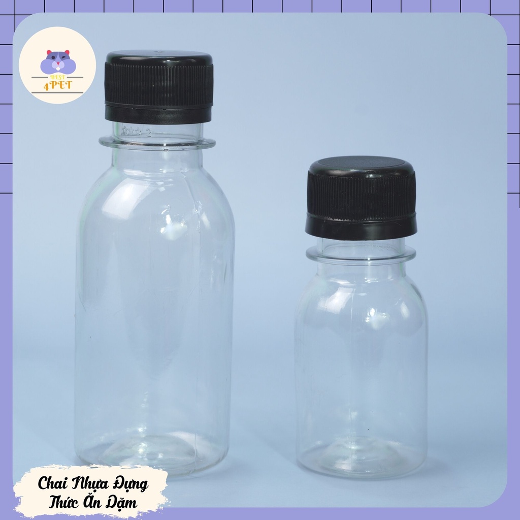 Hủ - Chai Nhựa Đựng Thức Ăn Dặm cho Hamster