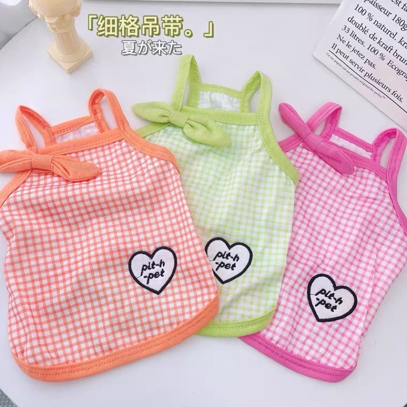 áo 2 dây pith pet cho chó mèo - thời trang