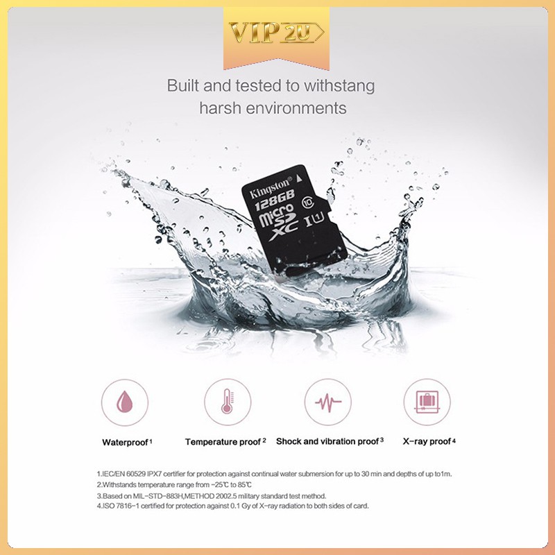 Thẻ nhớ vip2u Kingston Micro SD TF Class10 80MB / s 1-8G / 16G / 32G / 64G / 128G / 256G / 512G