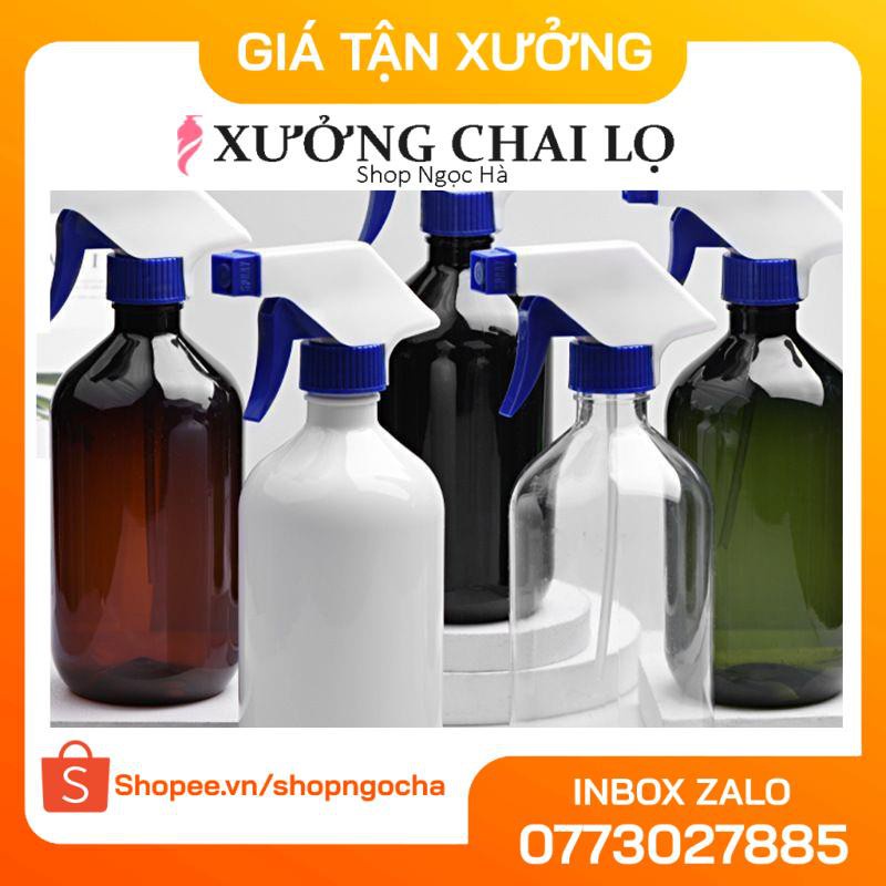 Chai Xịt Phun Sương ❤ GIÁ RẺ NHẤT ❤ [500ml] Chai nhựa pet Vòi Xịt Kính 500ml rỗng chiết mỹ phẩm , phụ kiện du lịch