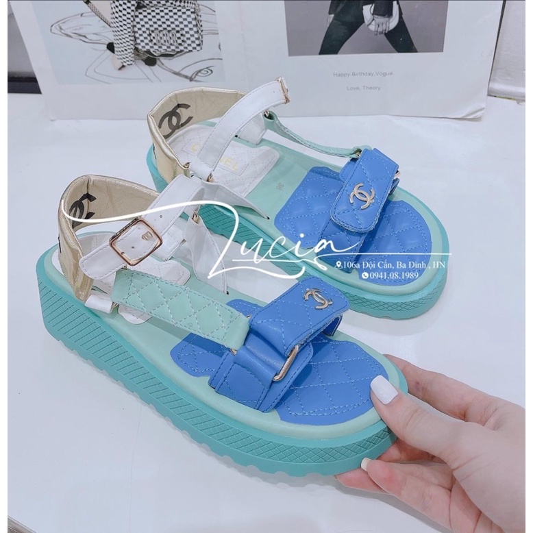 Sandal Cn Quai Cài Màu Xanh Bản Hot Chuẩn QCL1 FULLBOX BILL TÚI GIẤY
