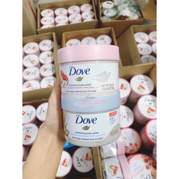 [Cóbill]Kem tẩy tế bào chết cho body Dove bản Mỹ 298gr