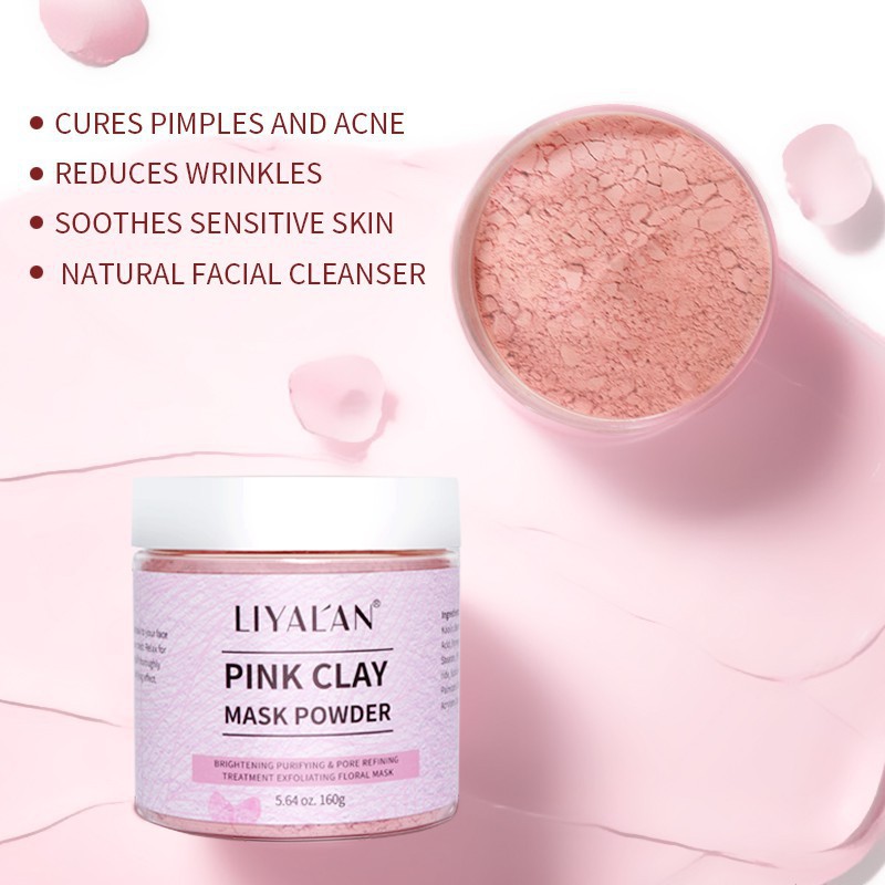 Bột Mặt Nạ Đất Sét LIYAL'AN Làm Sáng Da Tự Nhiên 160g