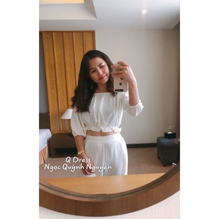 Áo croptop bẹt vai