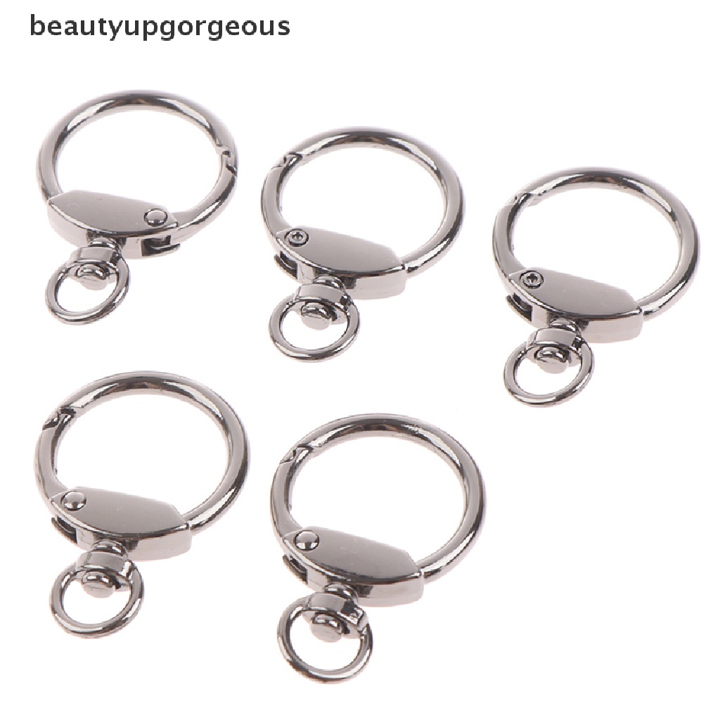 [Beautyupgorgeous] Set 5 Kẹp Móc Khóa Tôm Hùm Dạng Xoay Bằng Kim Loại